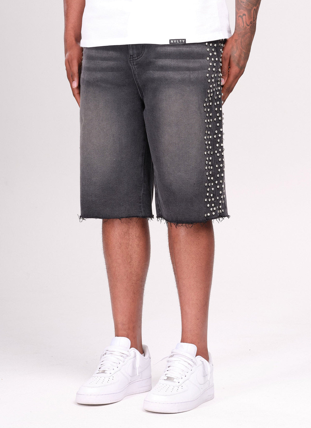 Short en jean vintage VVS - Noir