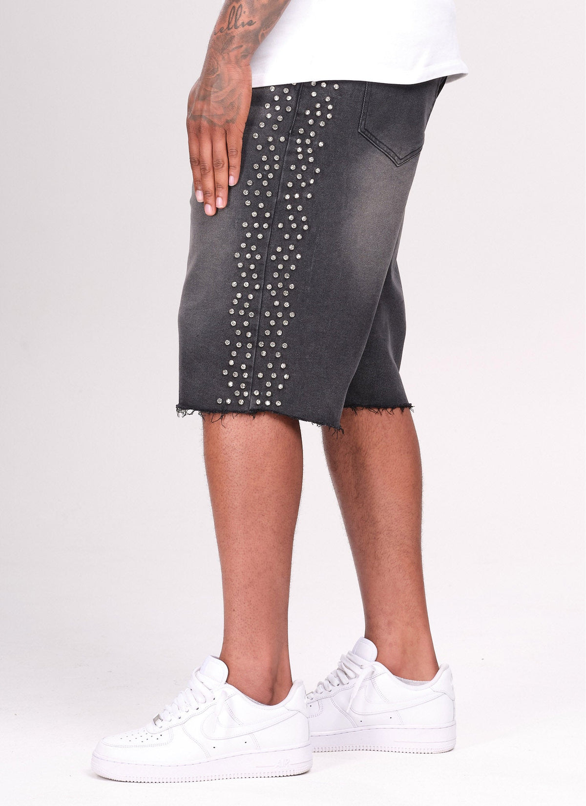 Short en jean vintage VVS - Noir