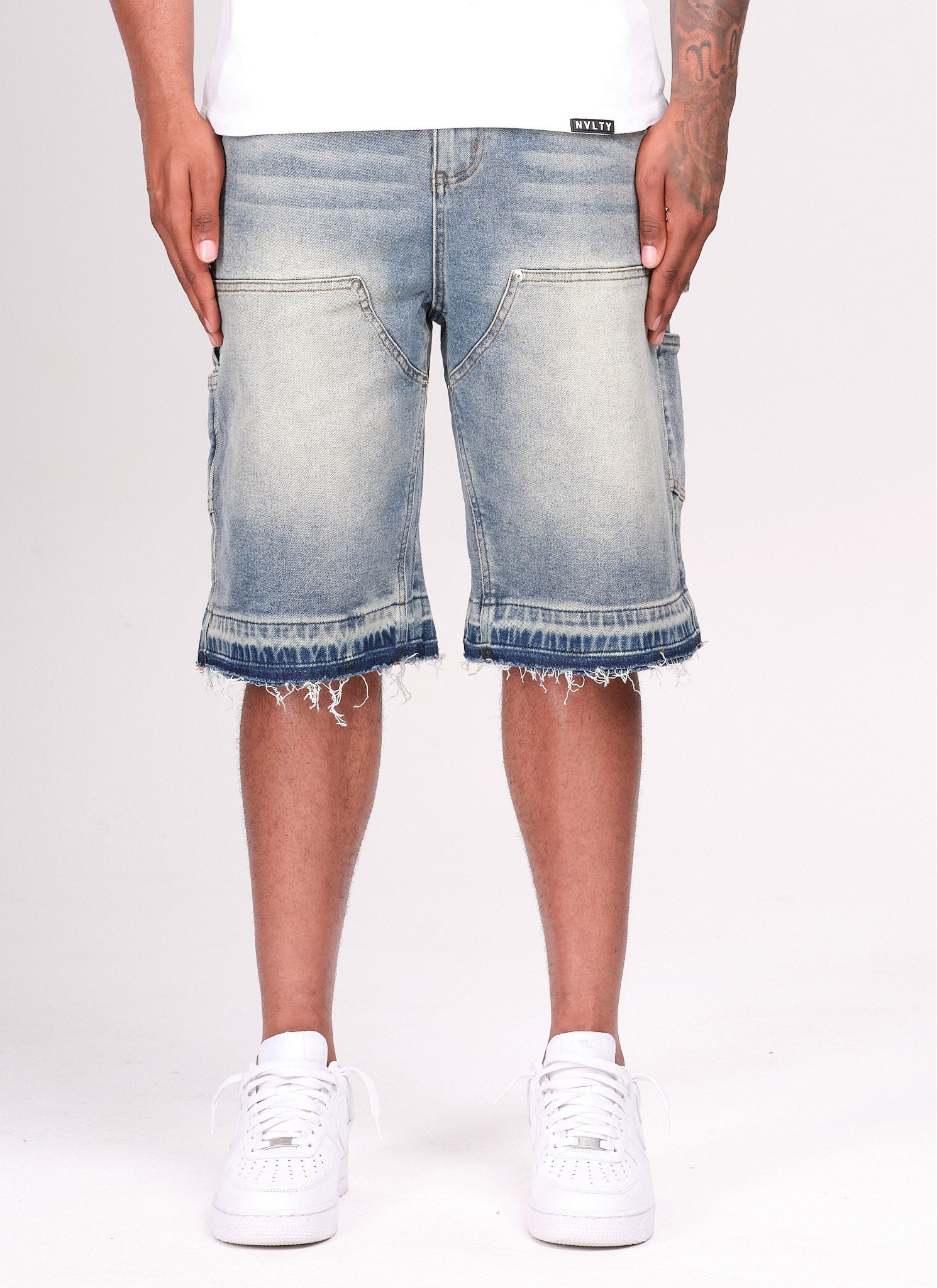 Vintage Carpenter Denim Shorts - Blau