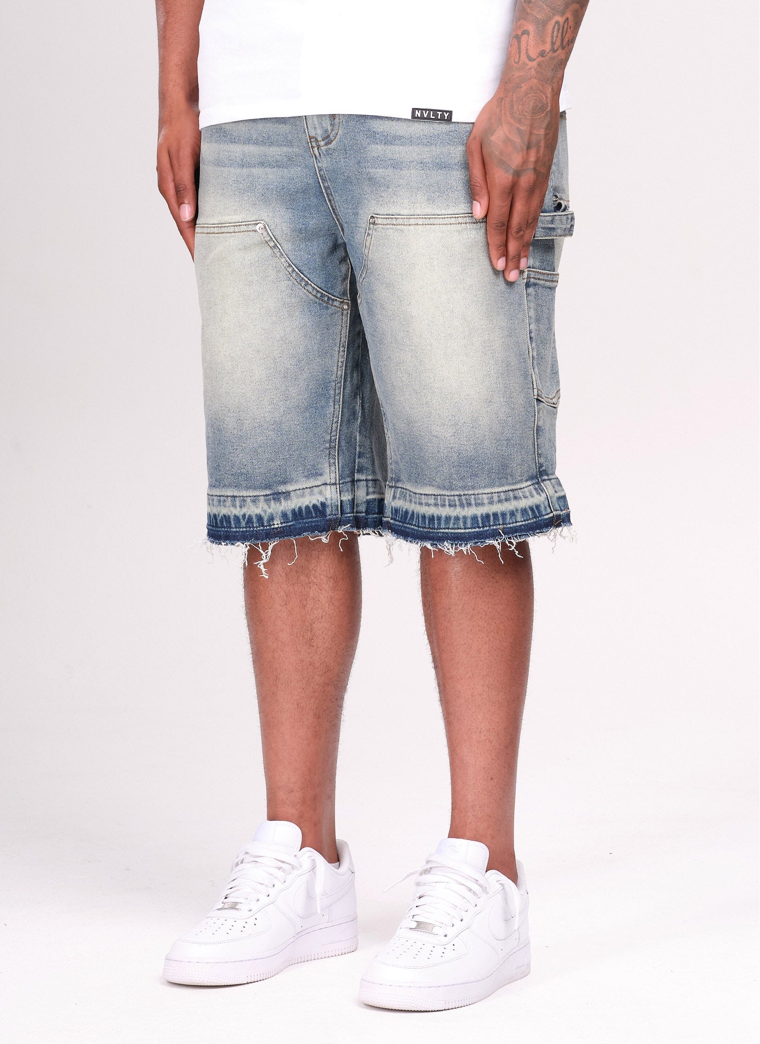 Vintage Carpenter Denim Shorts - Blau