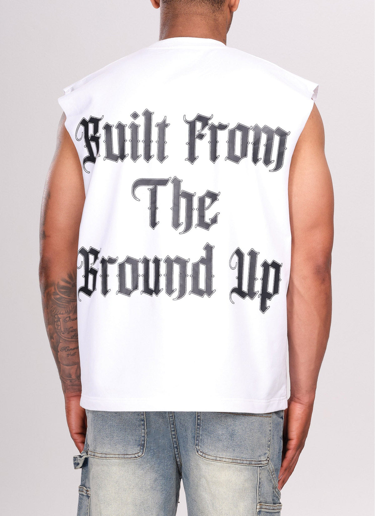 Members Arc Sleeveless T-Shirt - White