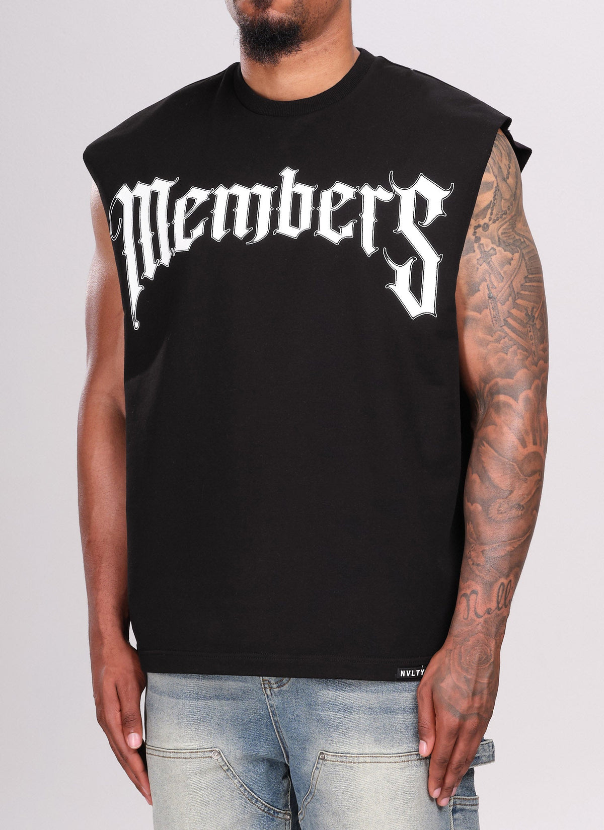 Members Arc Sleeveless T-Shirt - Black