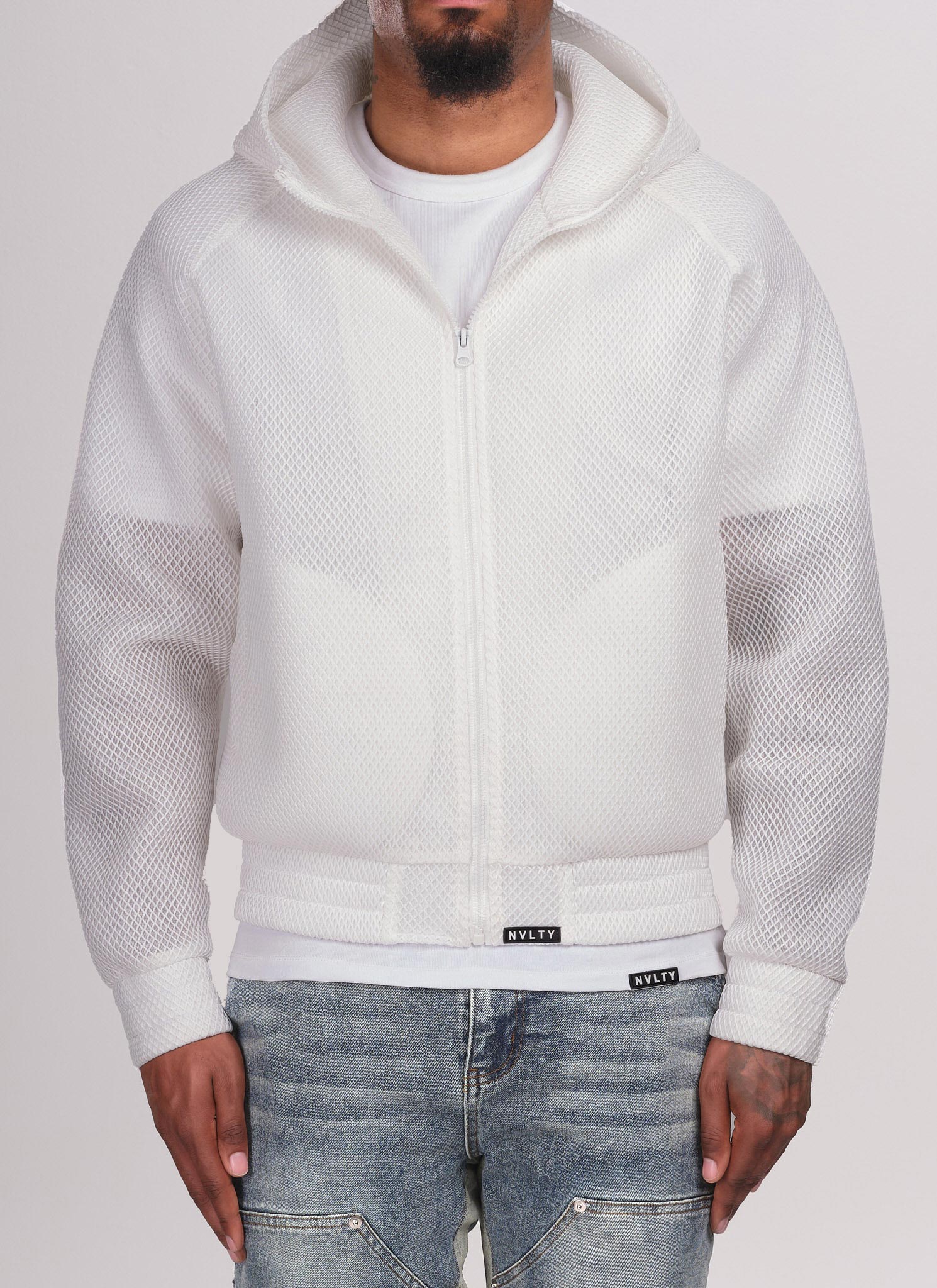 Scuba Structured Mesh Jacket - White