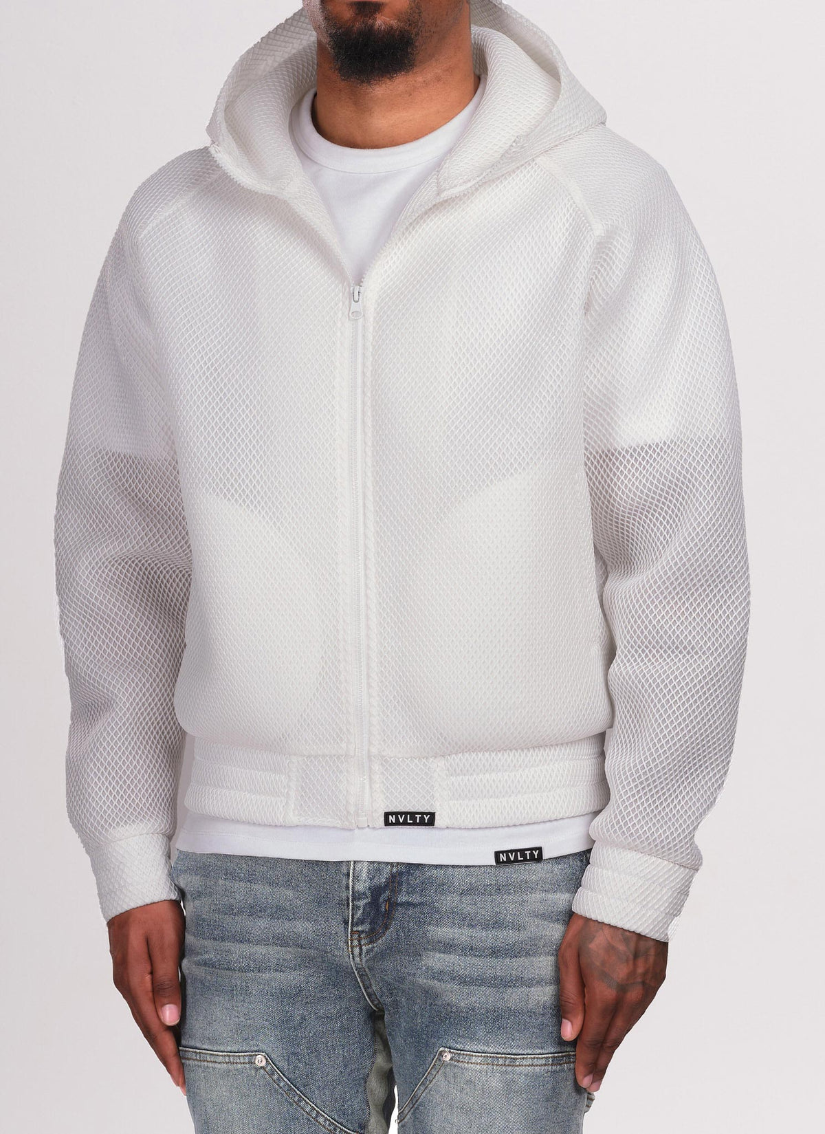 Scuba Structured Mesh Jacket - White