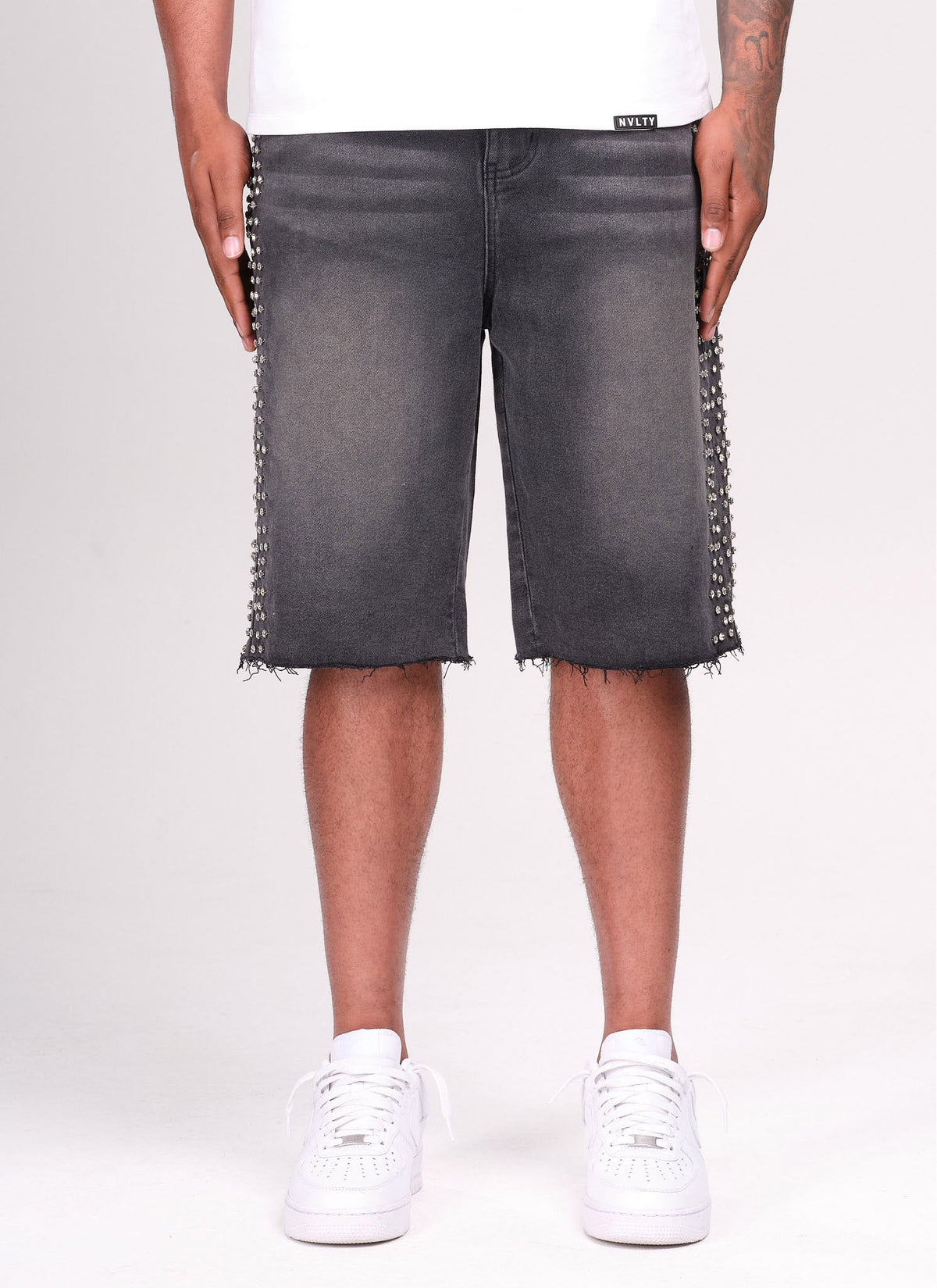 Short en jean vintage VVS - Noir