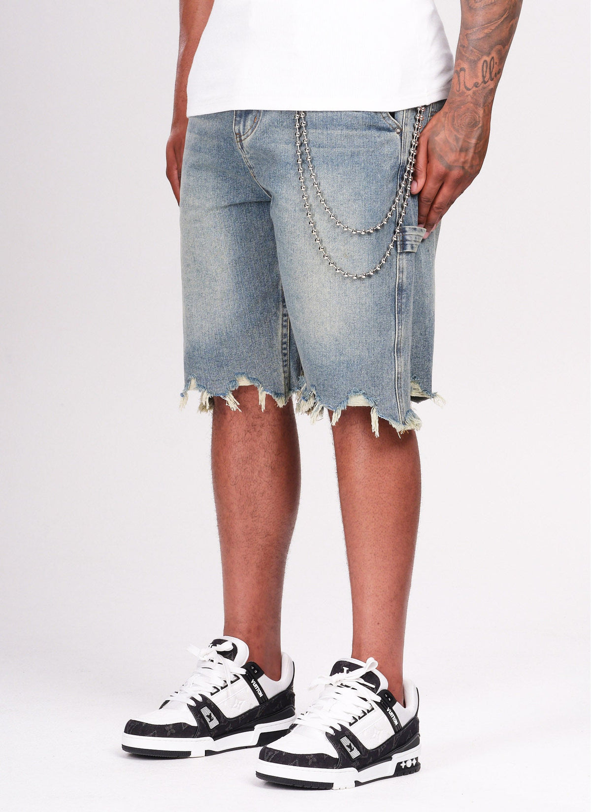 Chaîne de pantalon double perlée
