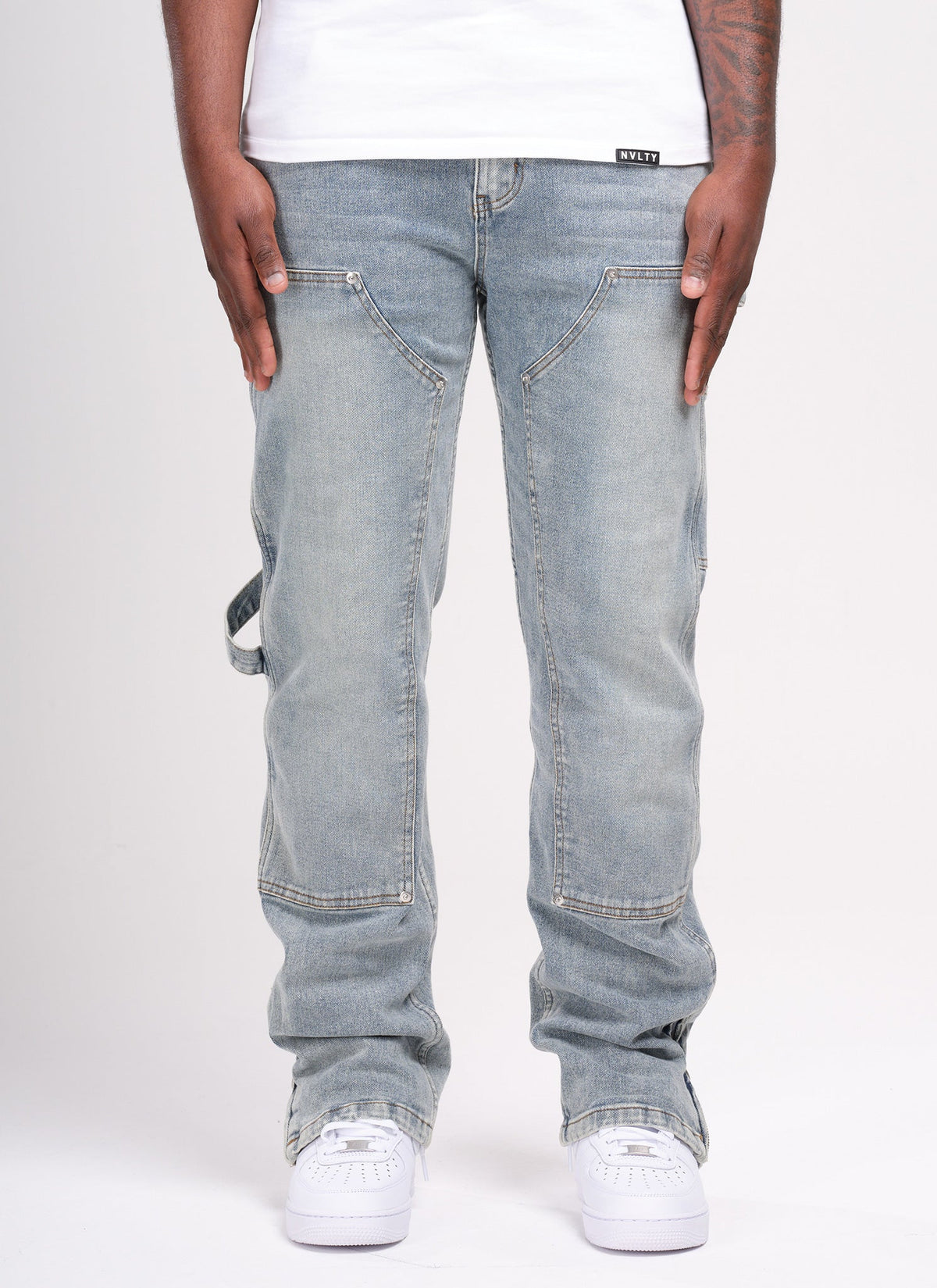 Jean vintage à rivets Carpenter - Bleu