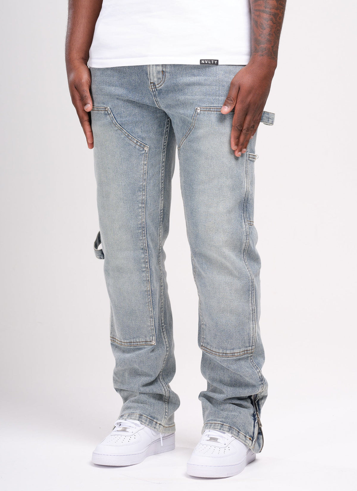 Jean vintage à rivets Carpenter - Bleu
