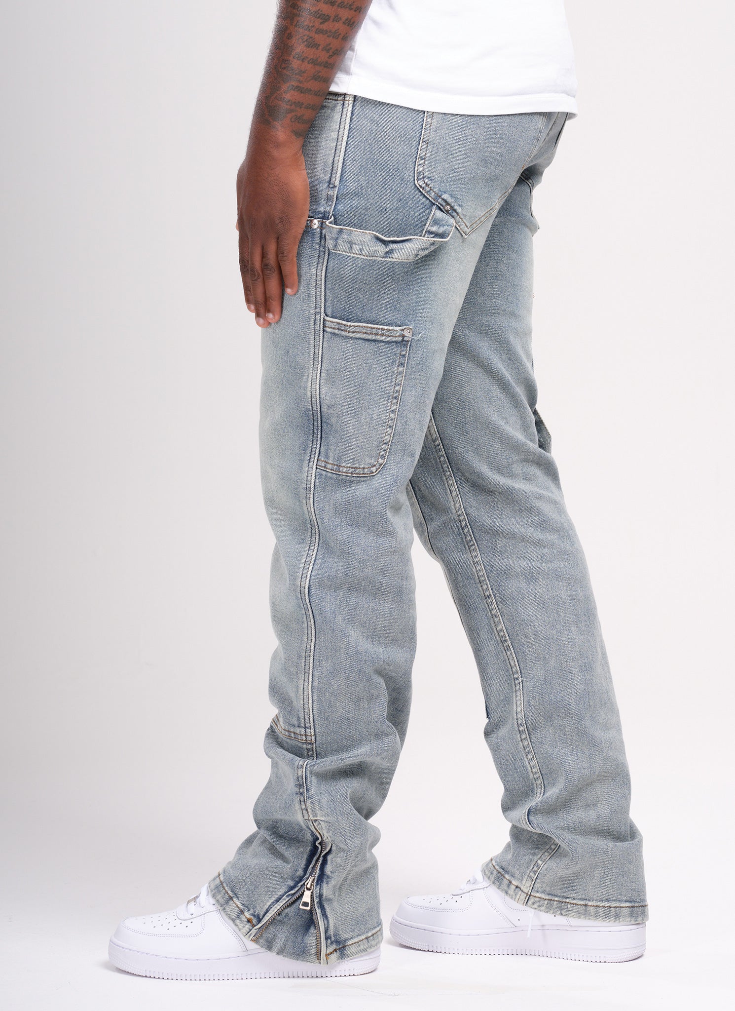Vintage Carpenter Rivet Jeans - Blue