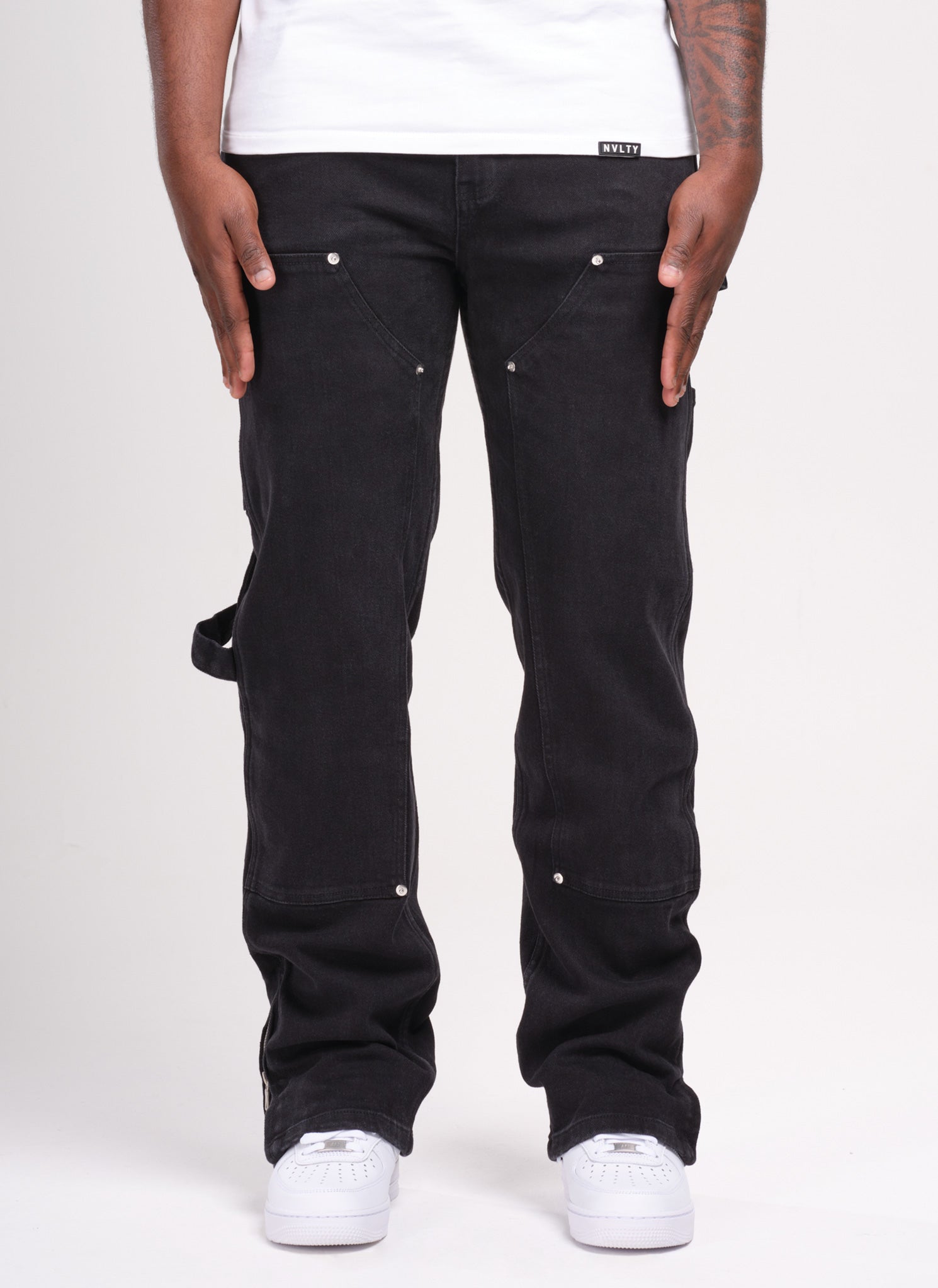 Vintage Carpenter Rivet Jeans - Black