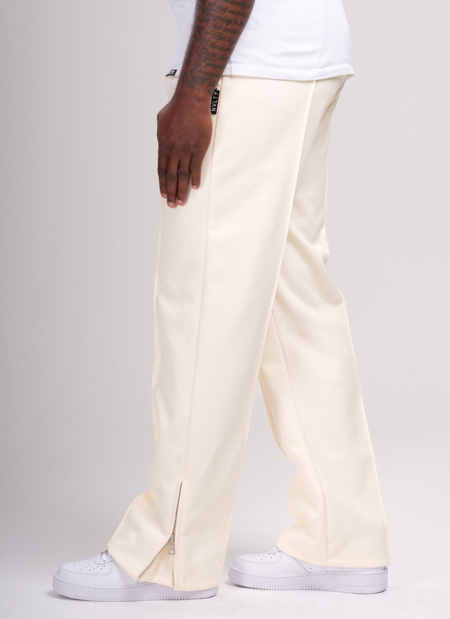Twill Pleat Pants - Ivory