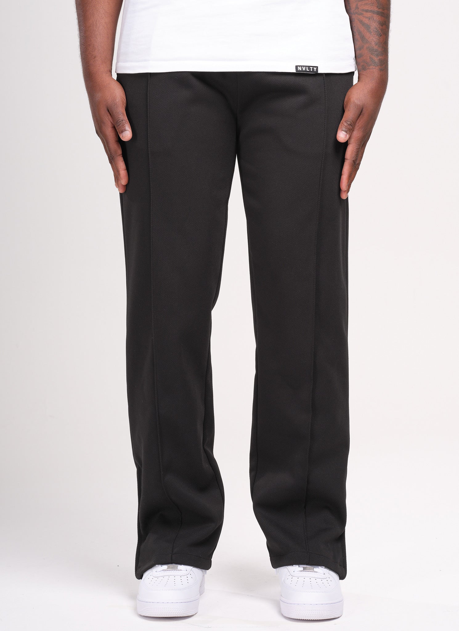 Twill Pleat Pants - Black