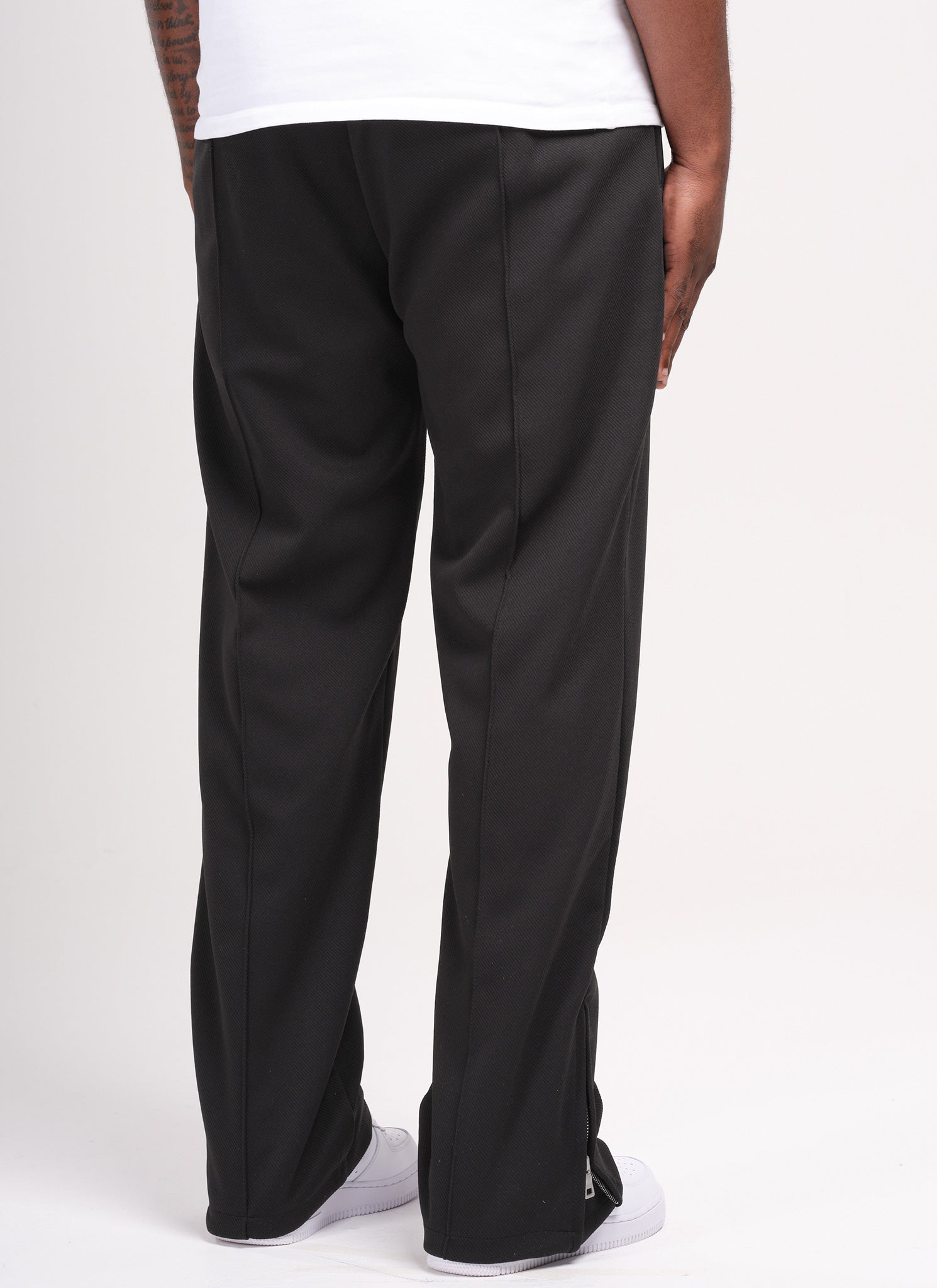 Twill Pleat Pants - Black