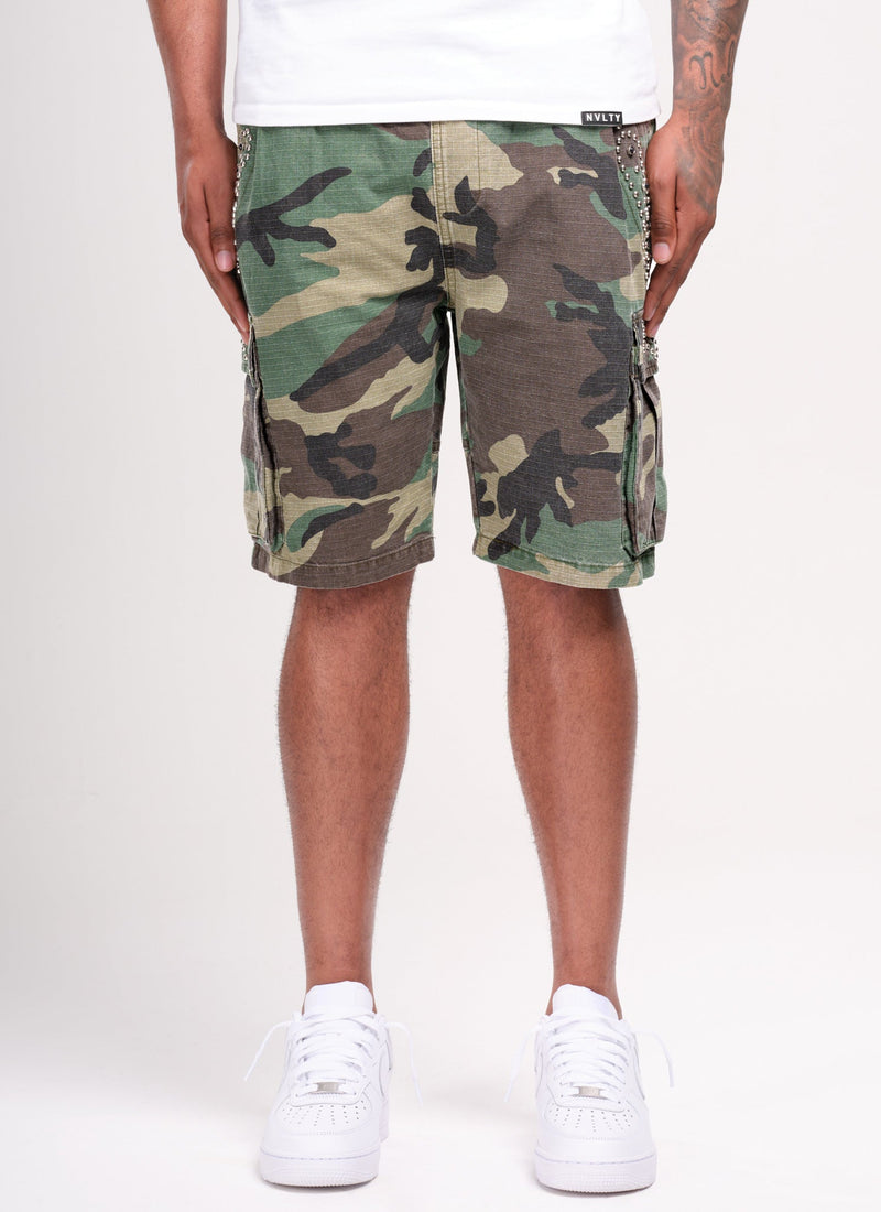 Short cargo clouté vintage - Camouflage