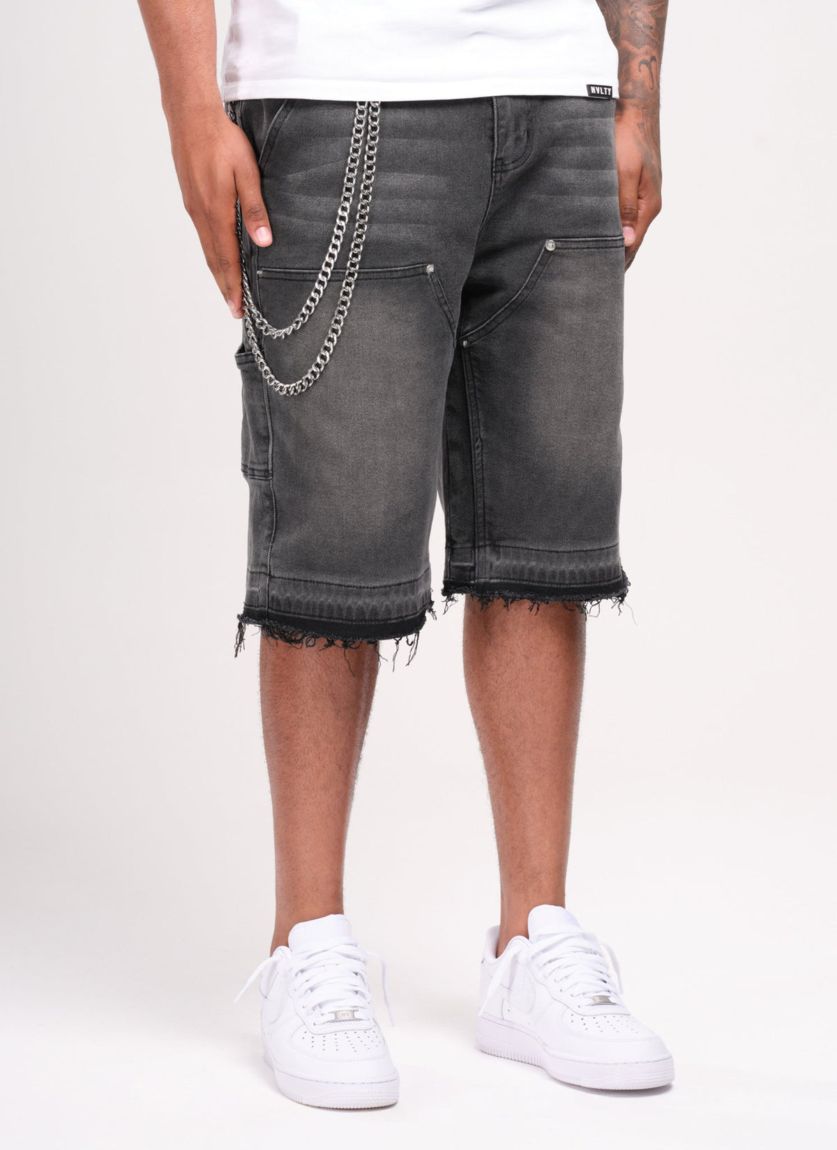 Vintage Carpenter Denim Shorts - Black
