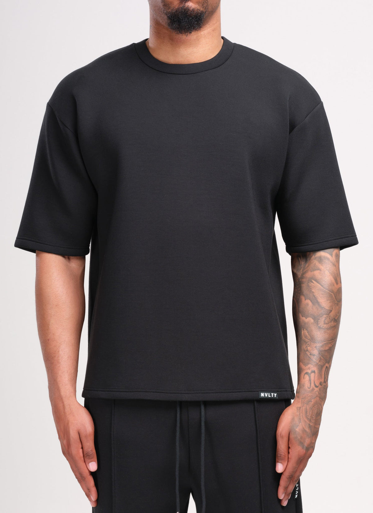 T-shirt structuré Scuba - Noir