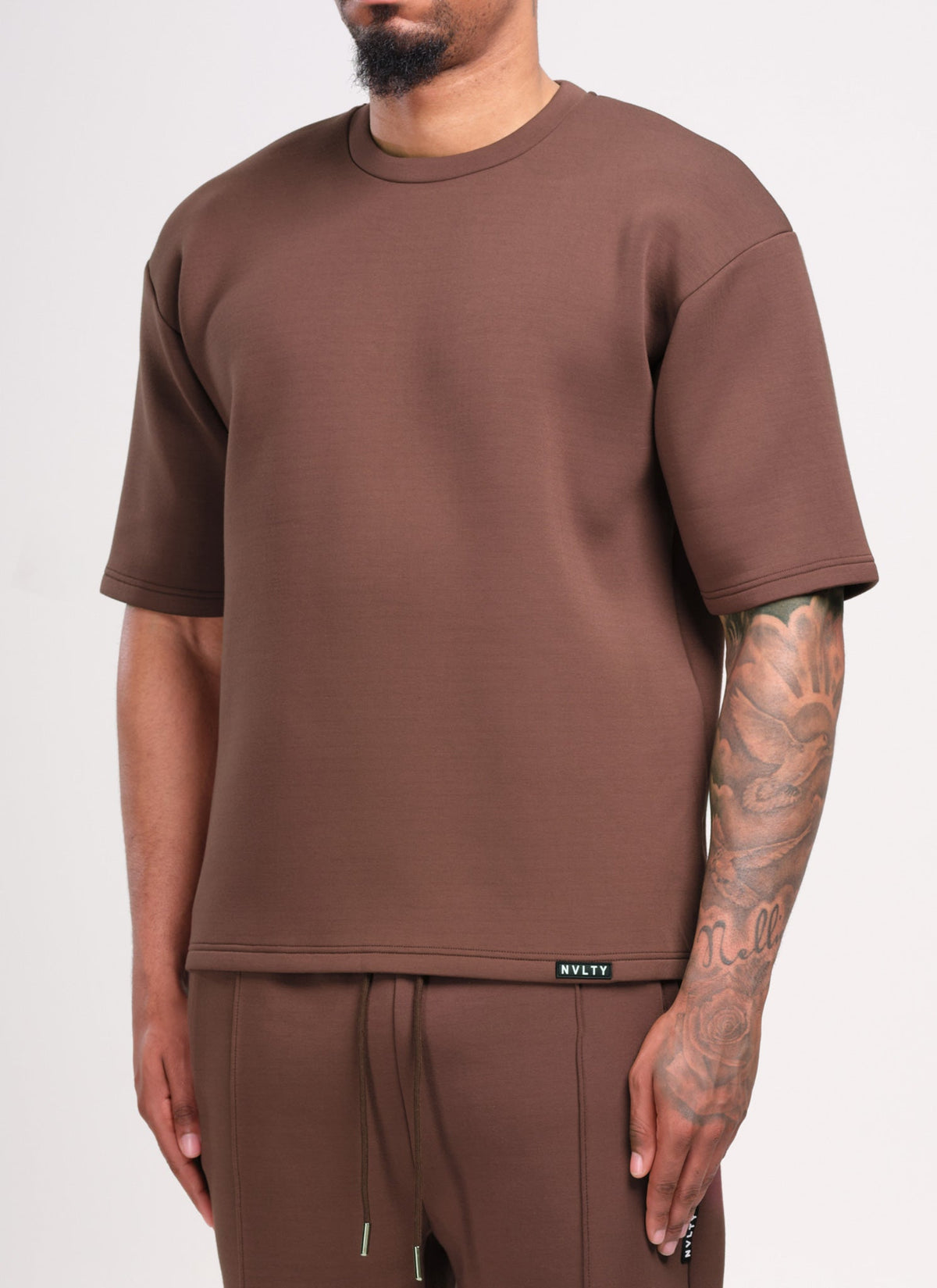 T-shirt structuré Scuba - Marron