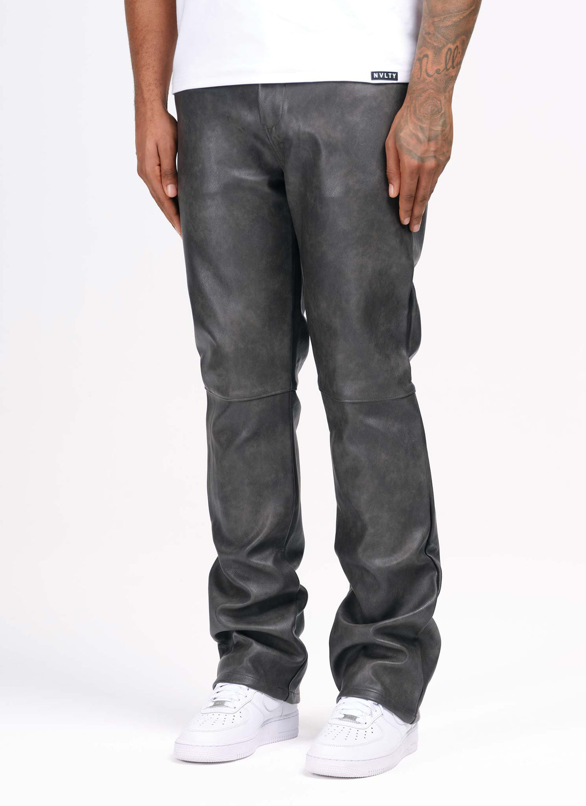 Vintage Heavyweight Leather Pants - Black