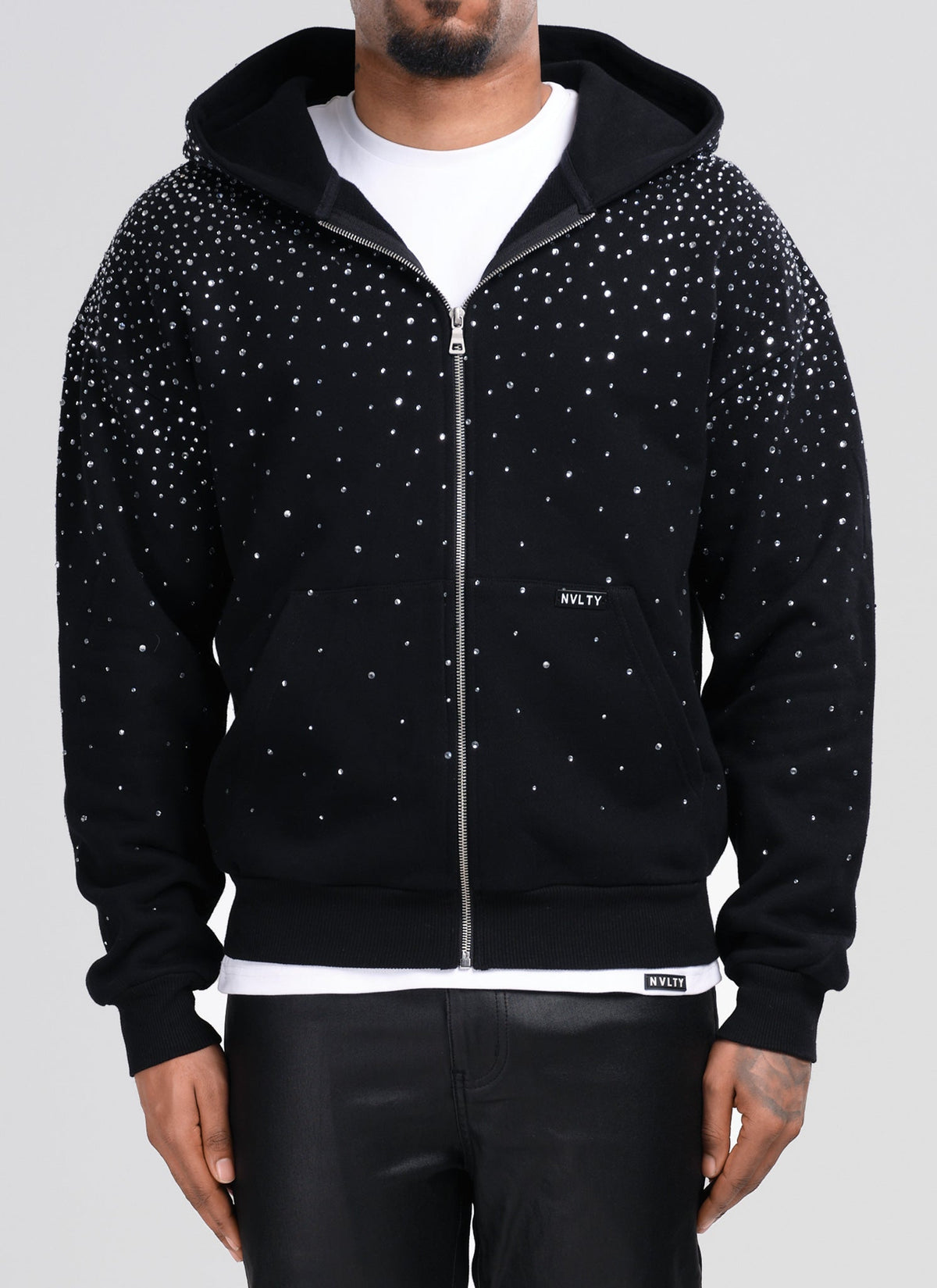 Vintage Flooded VVS Zip Hoodie - Black