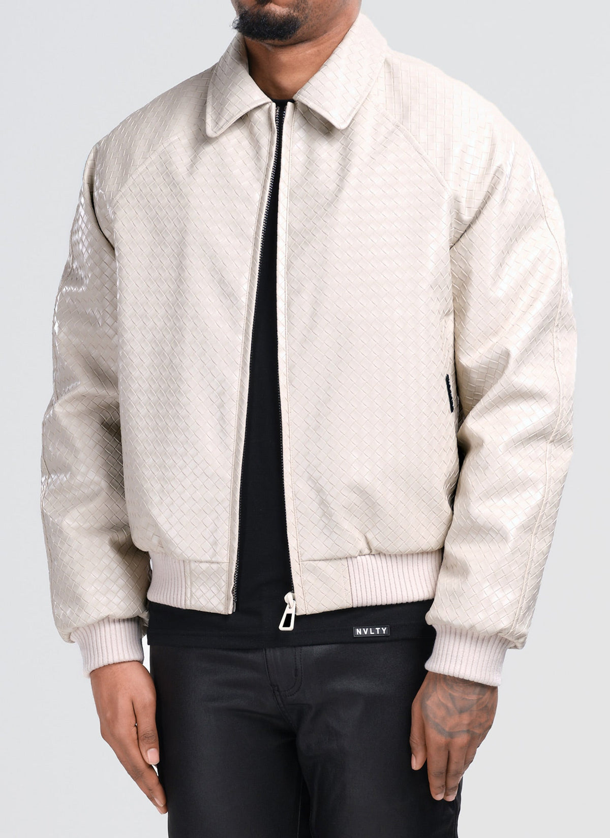 Interlock Aviator Jacket - Ivory