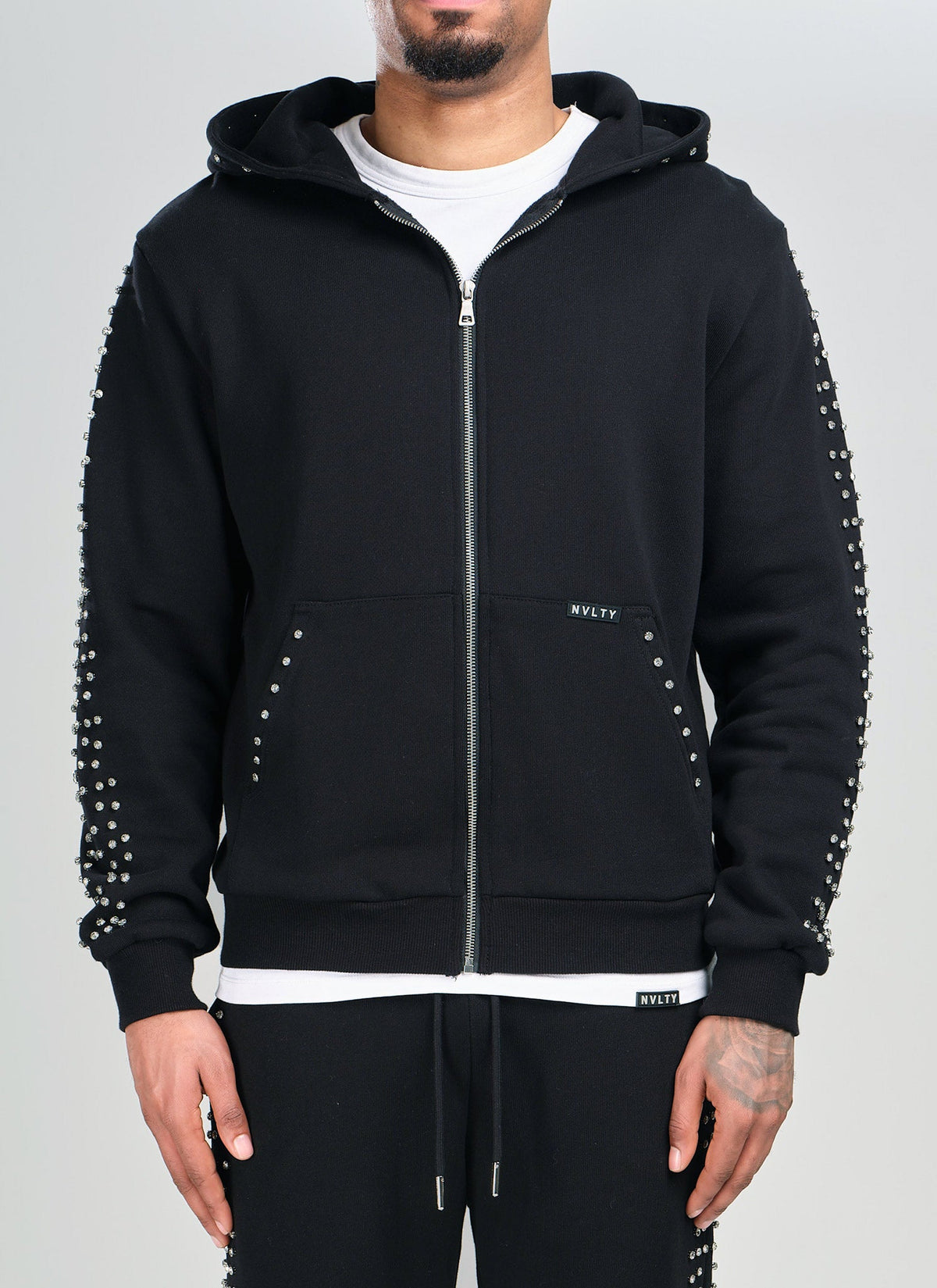 Vintage VVS Zip Hoodie - Black