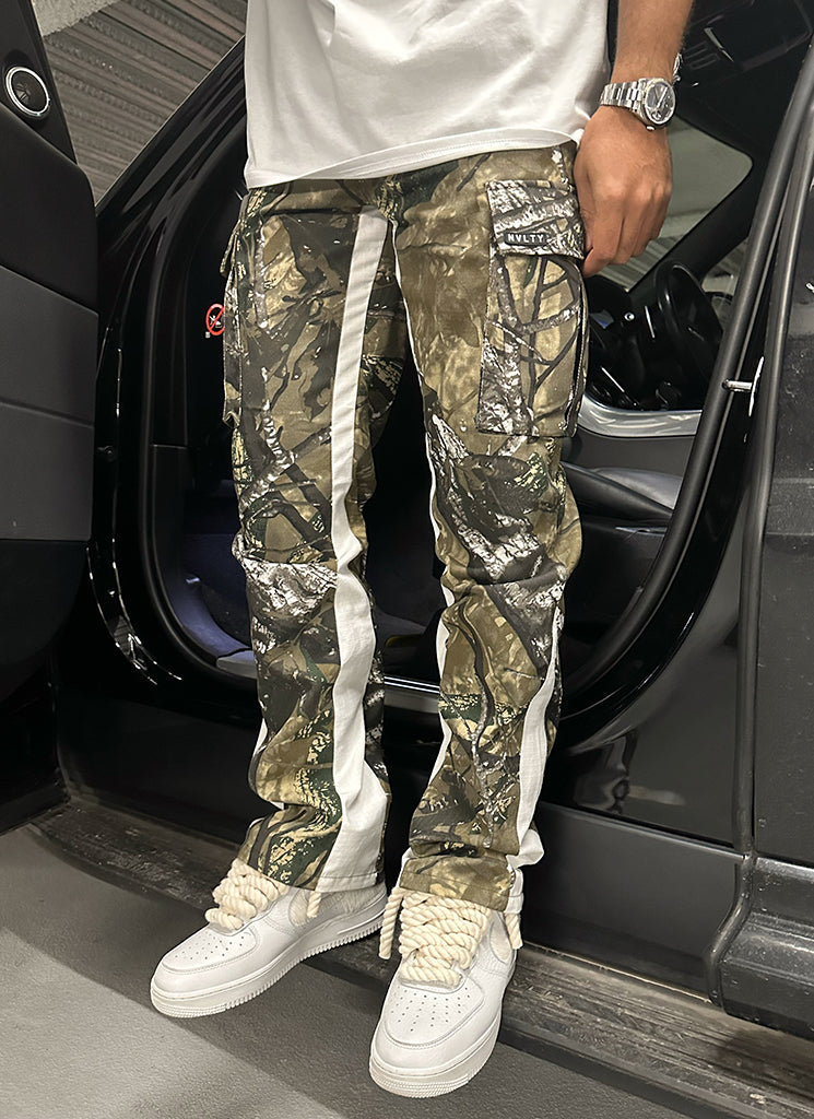 Pantalon cargo vintage Flare - Camouflage arbre
