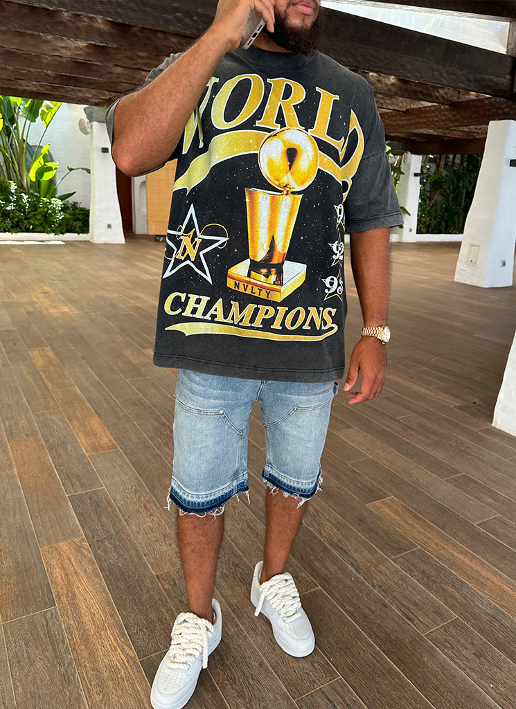 T-shirt des champions du monde - Noir délavé