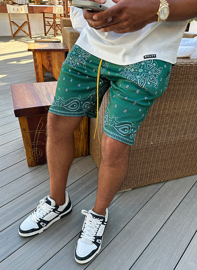 Short en maille cachemire - Vert