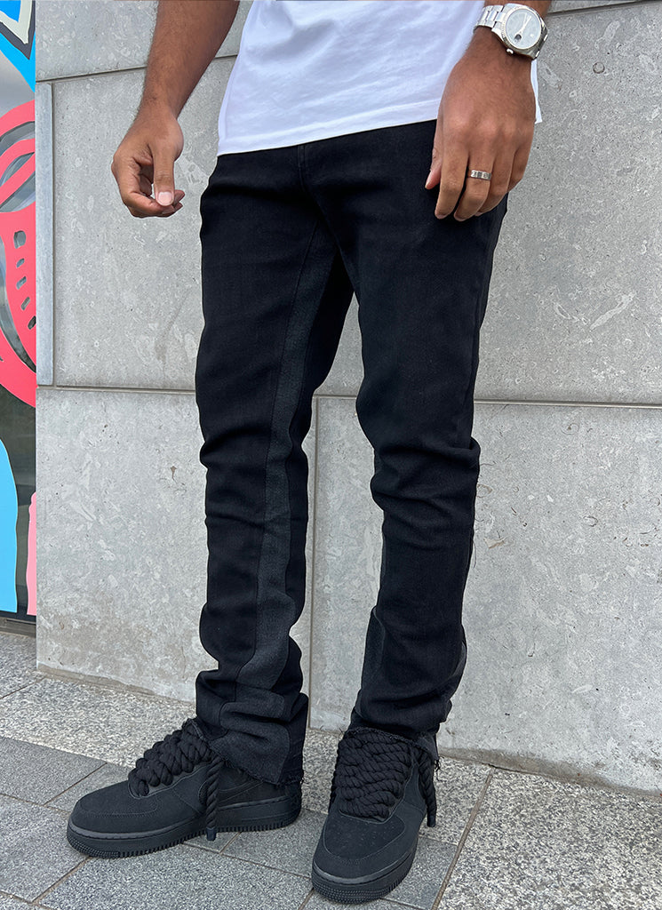Vintage Flare Jeans - Schwarz