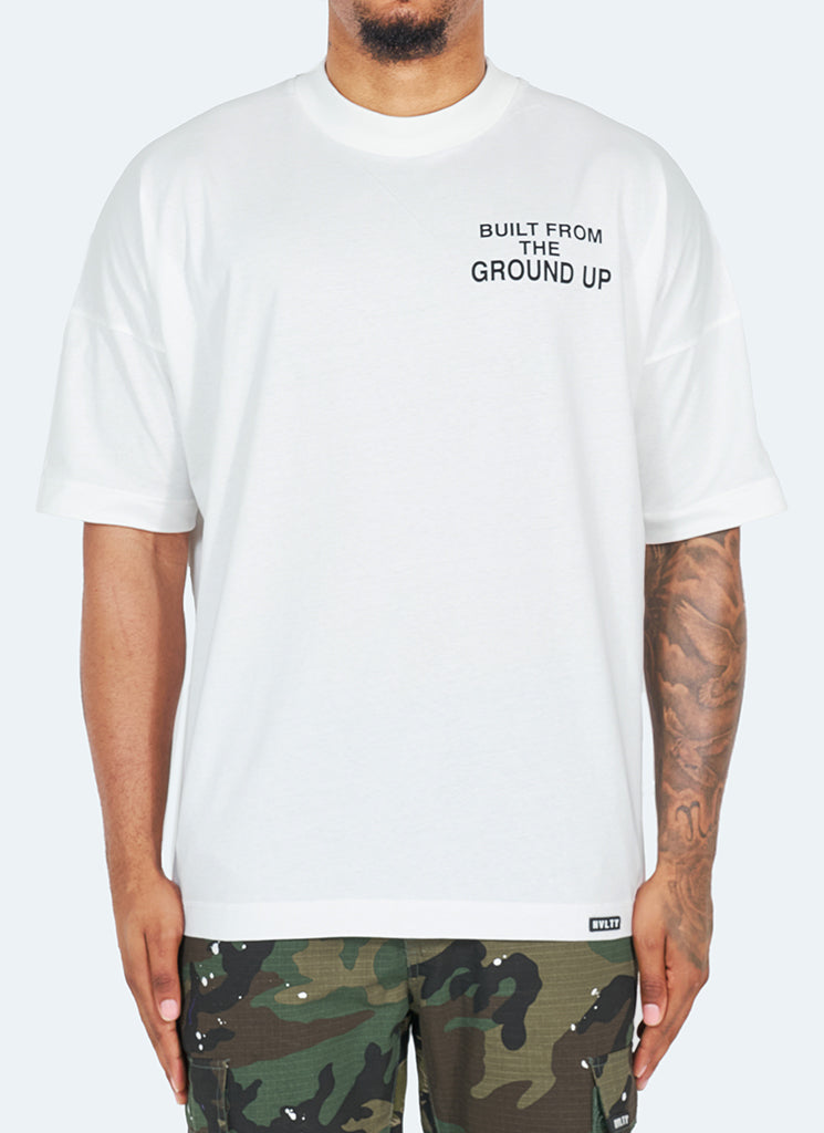 T-shirt « Construit à partir de zéro » - Blanc