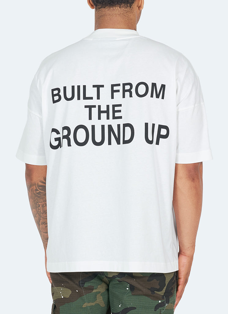 T-shirt « Construit à partir de zéro » - Blanc