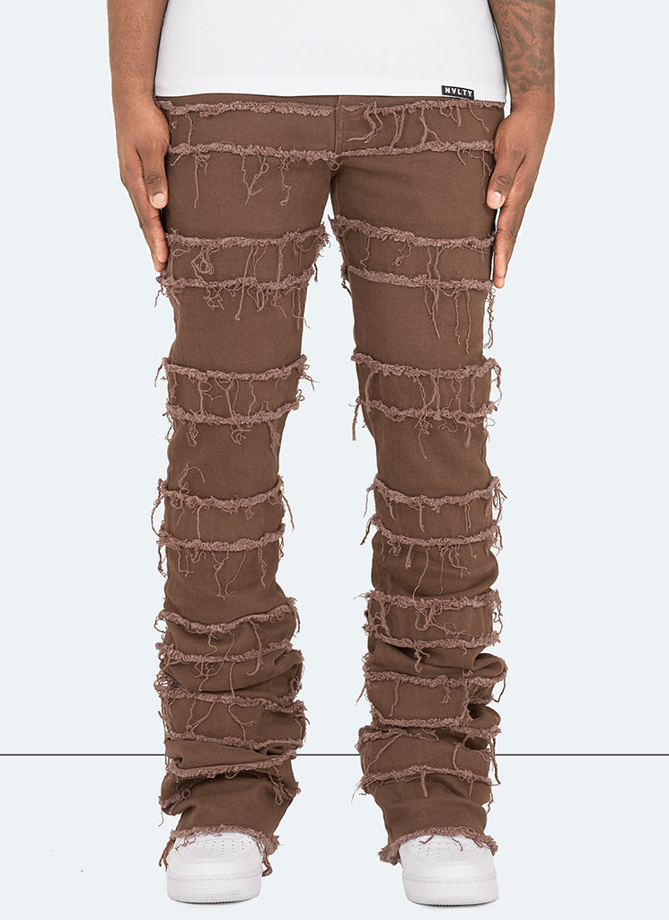Jean évasé vintage - Marron
