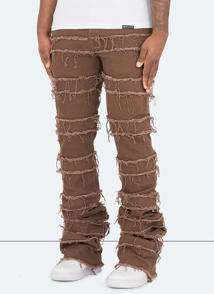 Vintage Flare Thread Jeans - Braun