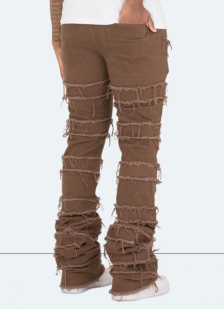 Vintage Flare Thread Jeans - Braun