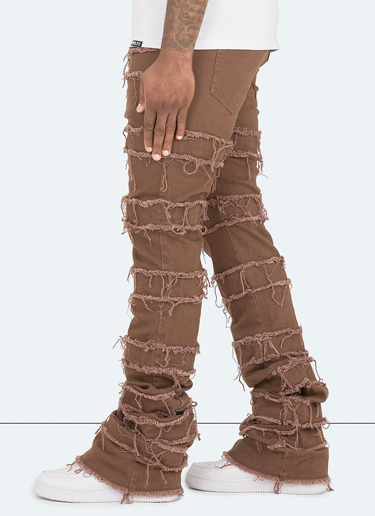 Vintage Flare Thread Jeans - Braun