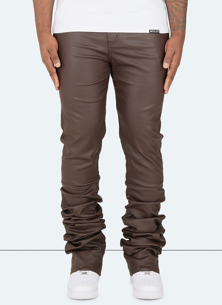 Jean vintage en wax empilé - Marron