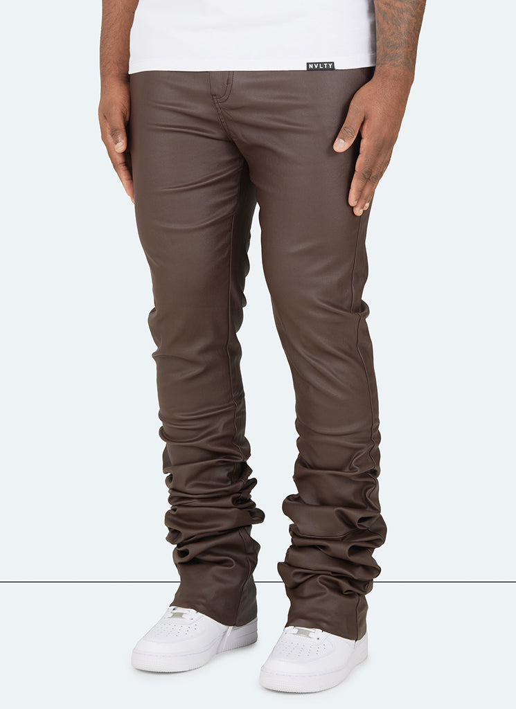 Jean vintage en wax empilé - Marron