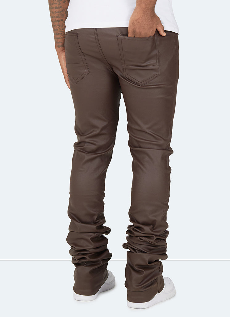 Jean vintage en wax empilé - Marron