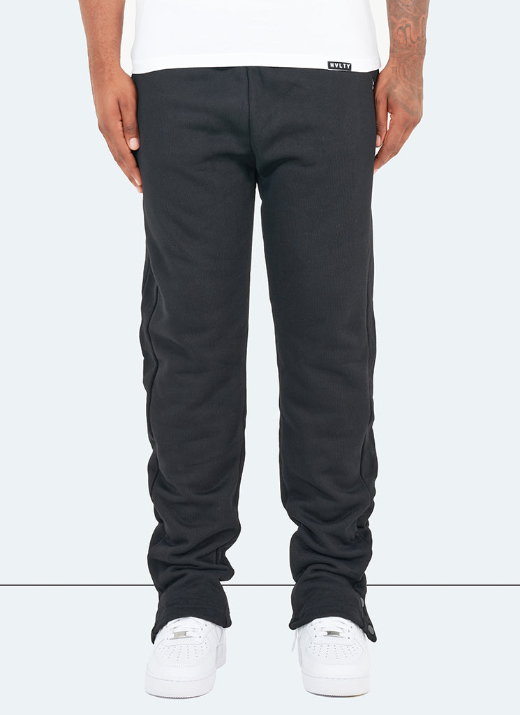Vintage Flare Snapper Jogginghose - Schwarz