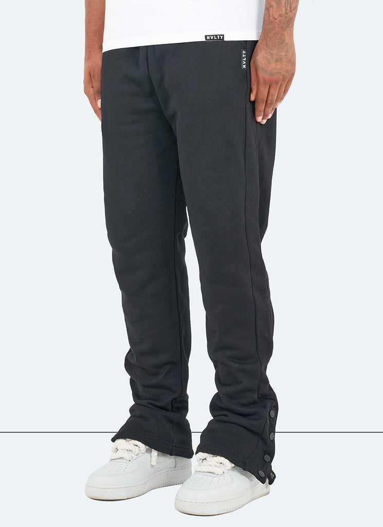 Vintage Flare Snapper Jogginghose - Schwarz