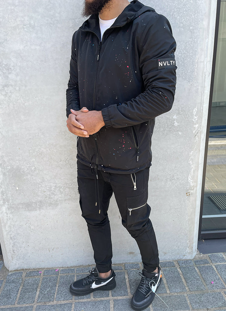 Paint Windbreaker - Schwarz