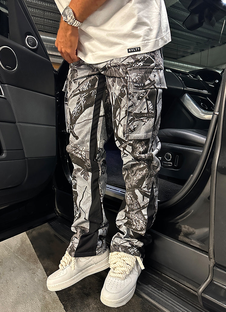 Pantalon cargo vintage Flare - Camouflage Black Tree