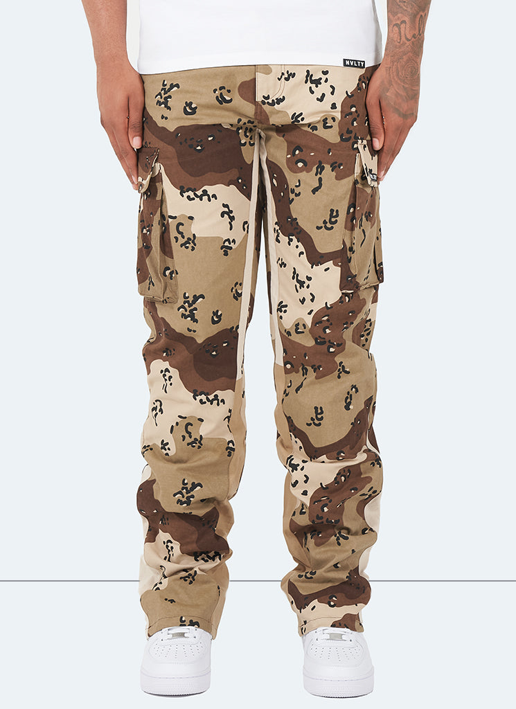 Vintage Flare Cargohose – Wüstentarn