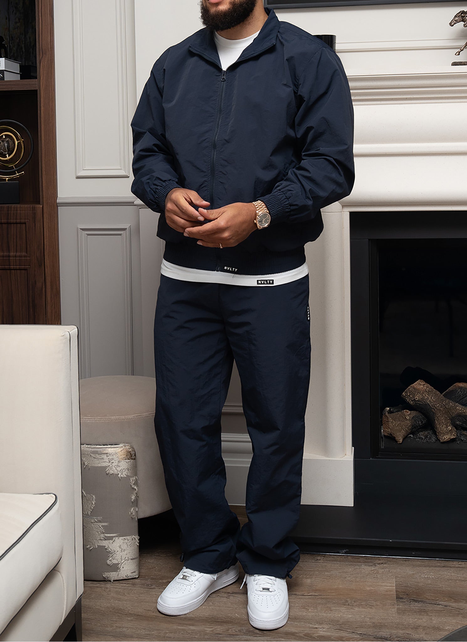 Heavyweight Luxe Track Jacket - Navy