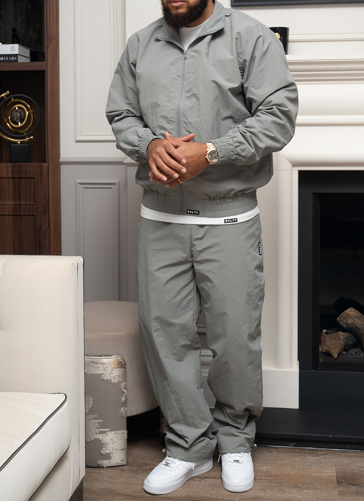 Heavyweight Luxe Track Jacket - Grey