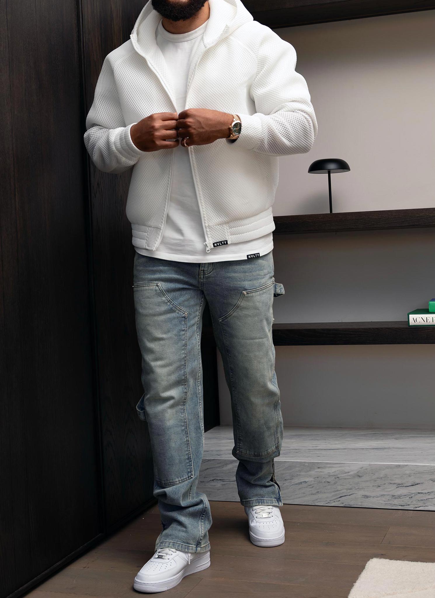 Scuba Structured Mesh Jacket - White