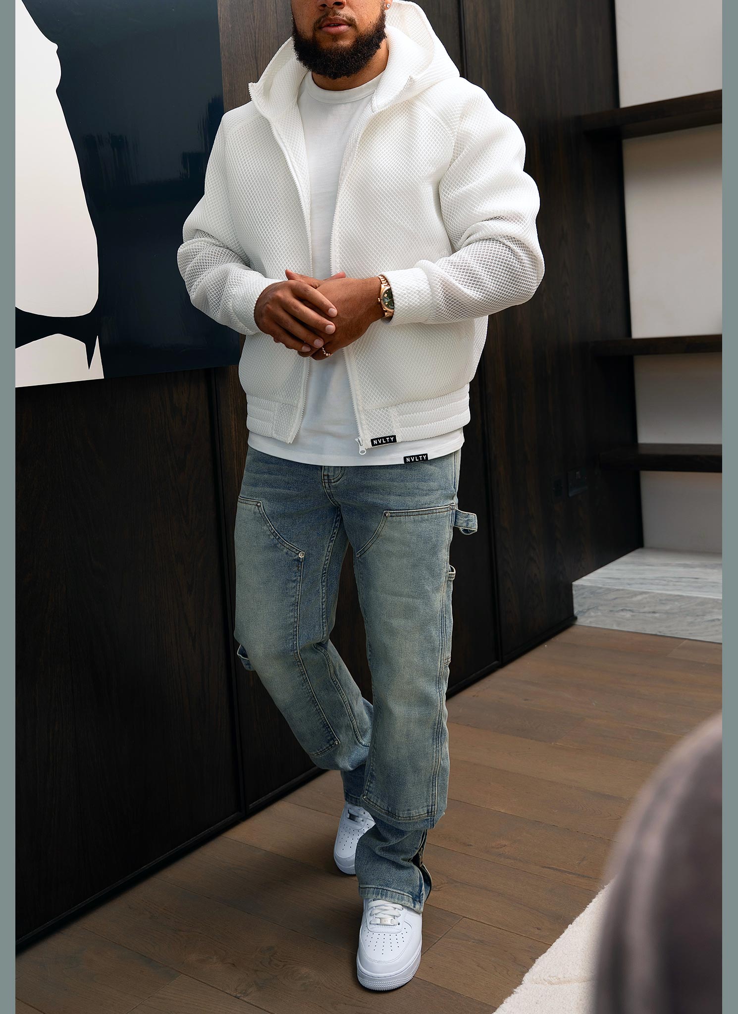 Scuba Structured Mesh Jacket - White