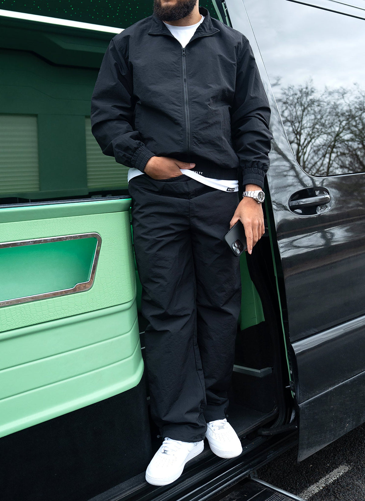 Heavyweight Luxe Track Jacket - Black