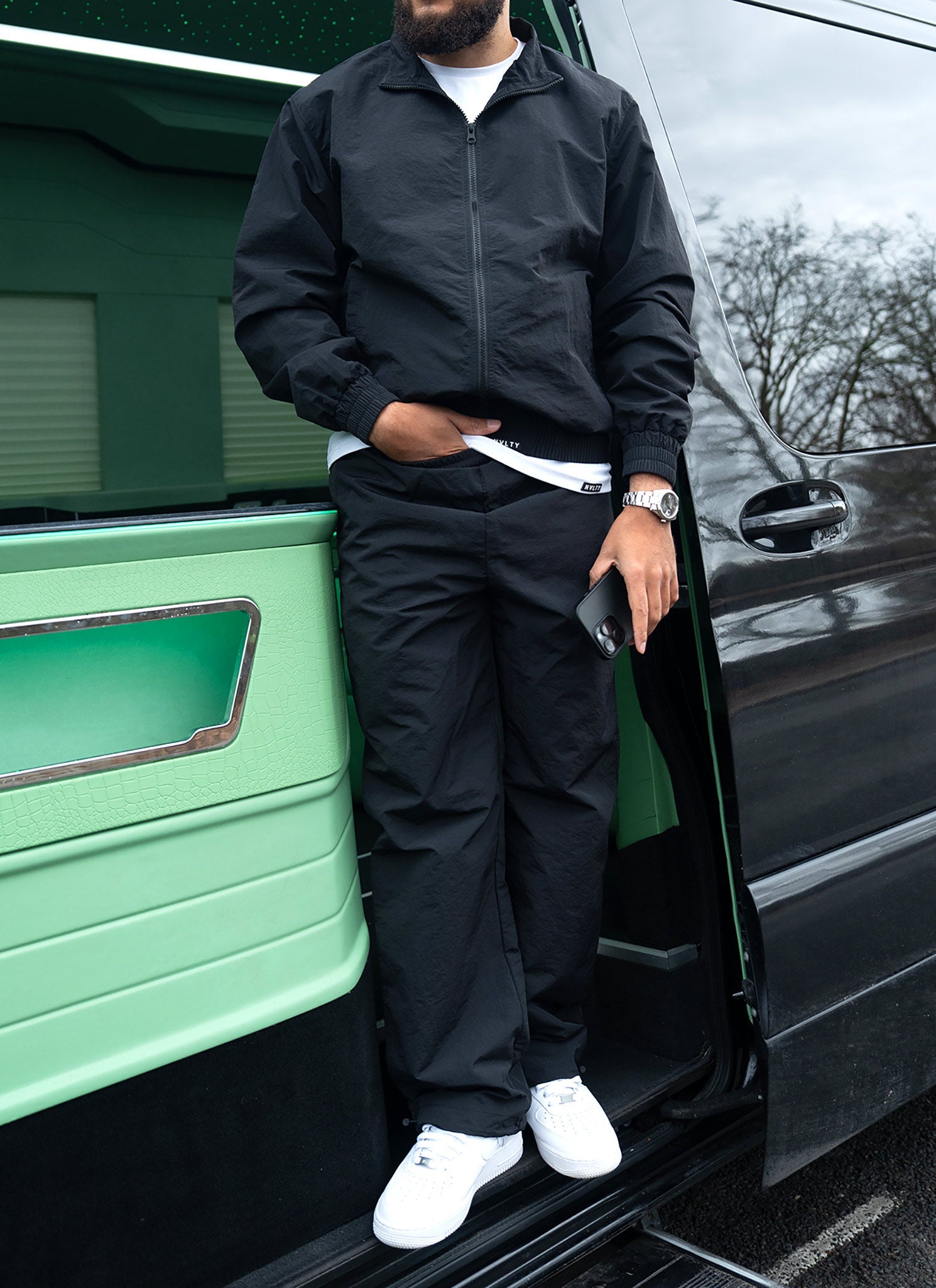 Heavyweight Luxe Track Jacket - Black