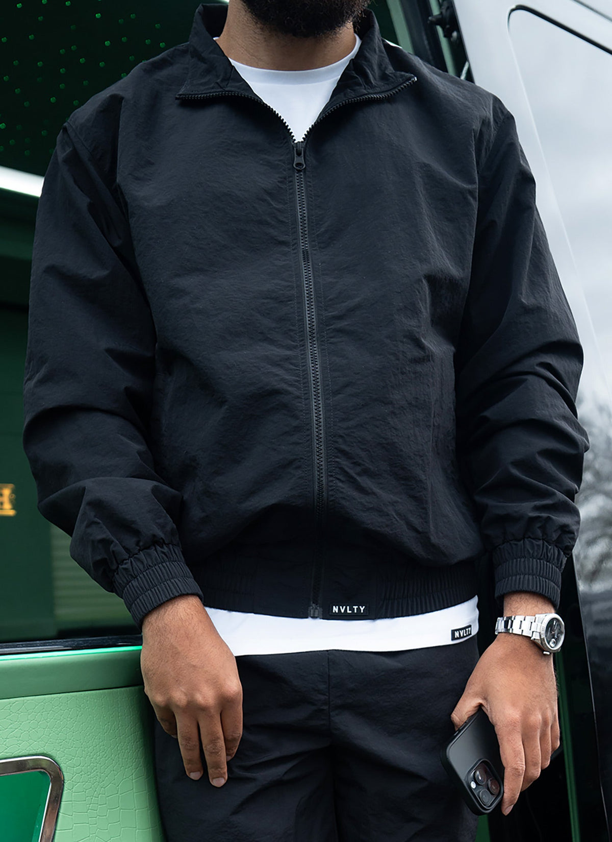 Heavyweight Luxe Track Jacket - Black